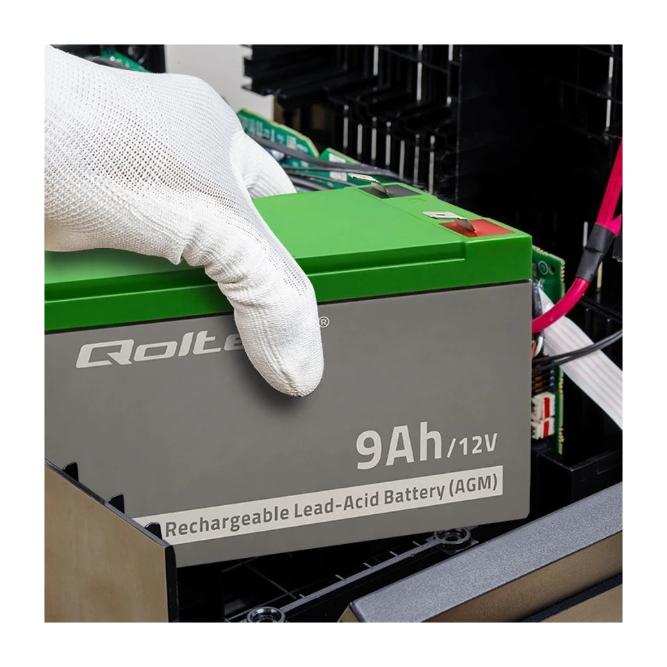 Batteria Qoltec 53031 AGM | 12V | 9Ah