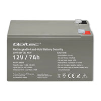 Batteria Qoltec 53076 AGM | 12V | 7Ah | max. 105A | Sicurezza