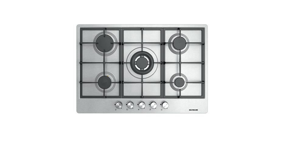 Silverline AS5444X01 piano cottura Acciaio inossidabile Da incasso 75 cm Gas 5 Fornello(i)