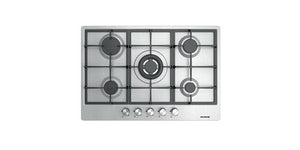 Silverline AS5444X01 piano cottura Acciaio inossidabile Da incasso 75 cm Gas 5 Fornello(i)