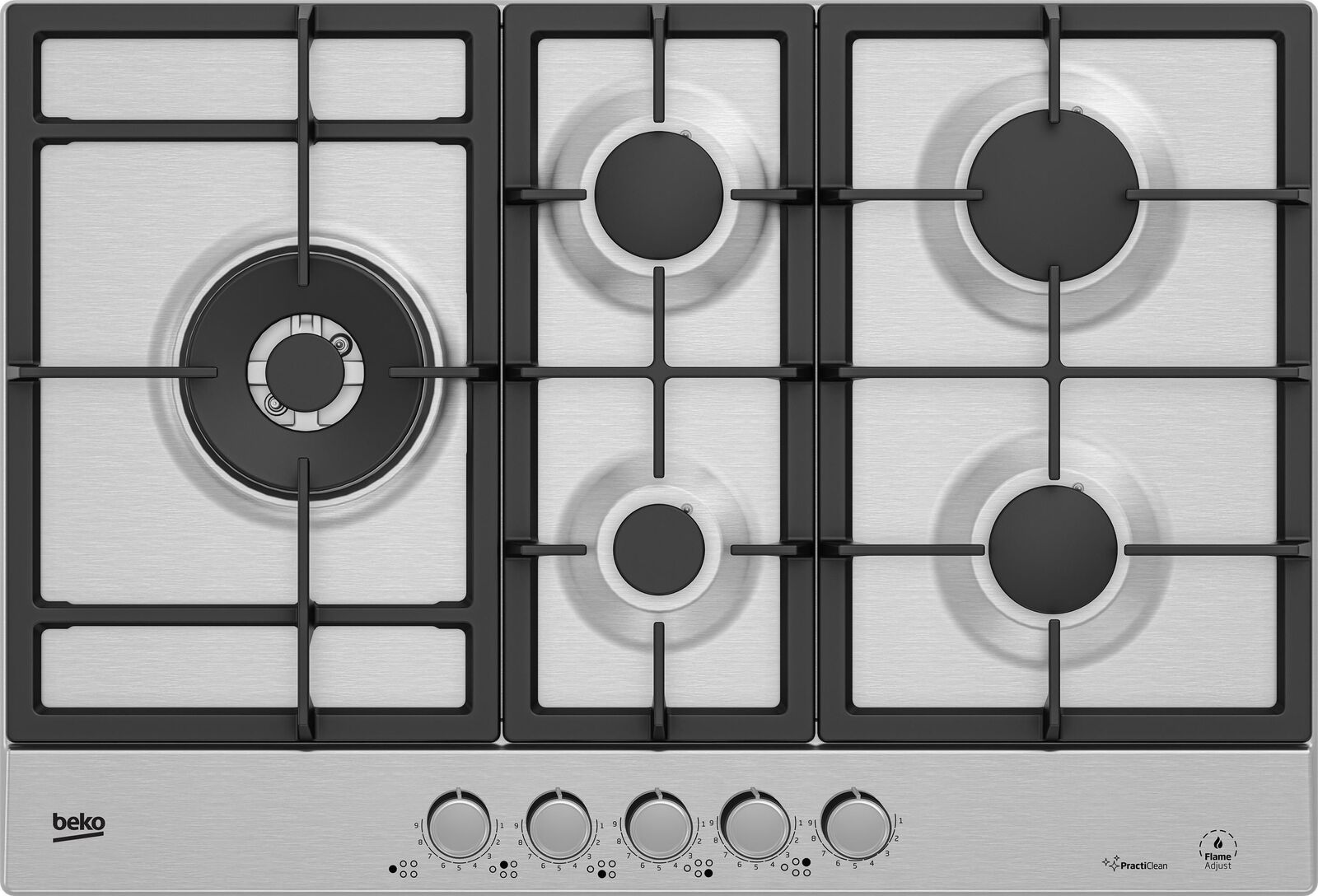 Beko HIAL75226SXE Acciaio inossidabile Da incasso 75 cm Gas 5 Fornello(i)