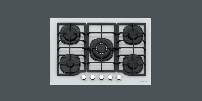 Silverline CS5405W01 piano cottura Bianco Da incasso 75 cm Gas 5 Fornello(i)