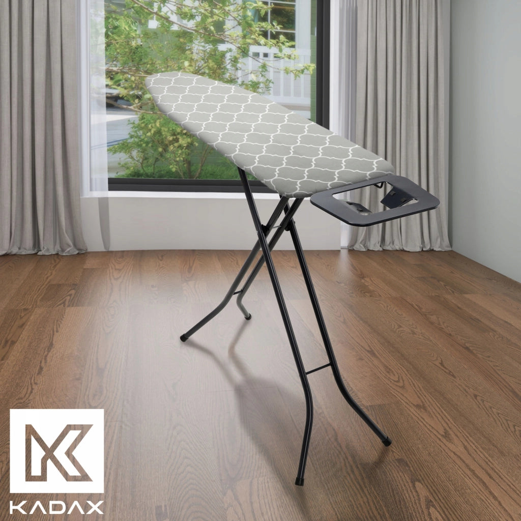 Copriasse da stiro KADAX 132x48 cm, elasticizzato, grigio