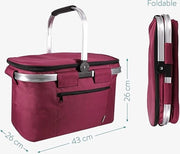 Borsa per spesa \ contenitore per alimenti, zaino per frutta, valigetta per picnic, 44 x 27,5 x 6 cm