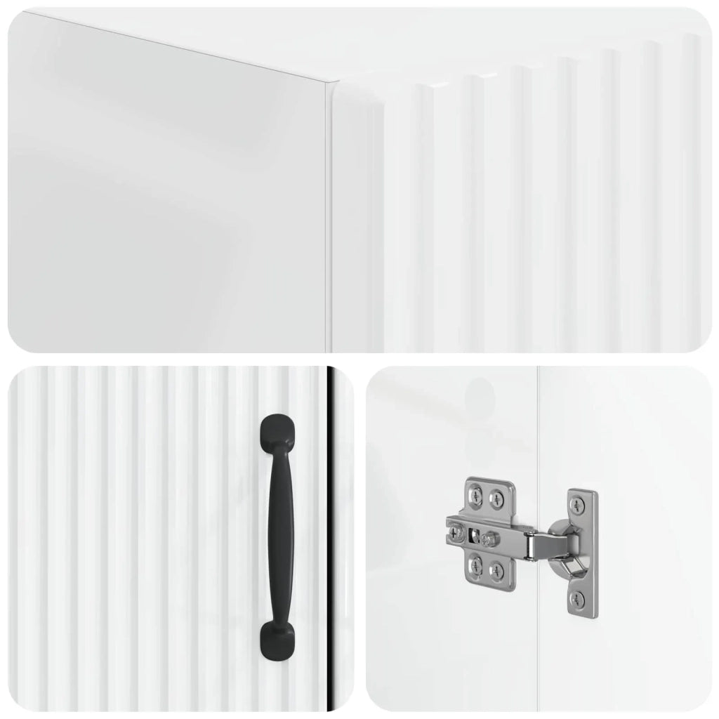 Mobile Bagno HOORN Bianco Lucido 66 x 25,5 x 190 cm 897359