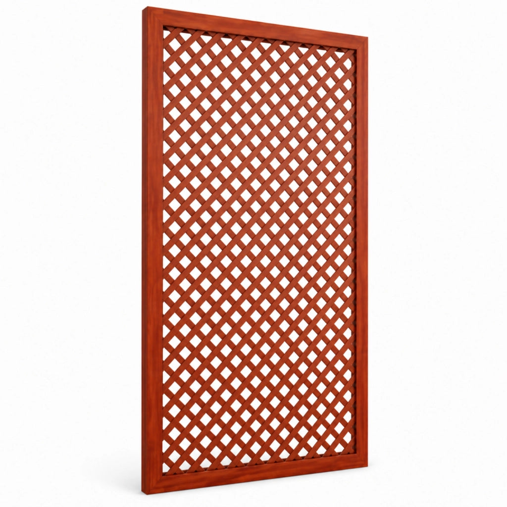 Traliccio Divisorio In Legno Di Pino Per Giardino Balcone E Terrazza Pannello Grigliato Per Piante Rampicanti Schermo Privacy Outdoor Arredo Decorativo 90 x 183 Cm Legno Scuro