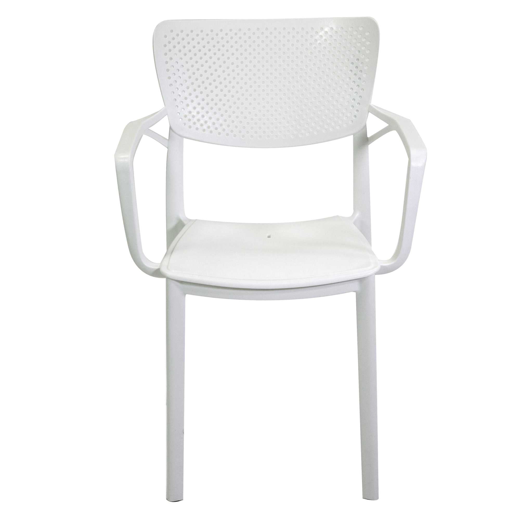 Sedia da Giardino 54,5x53xh84 cm in Polipropilene Alezio Bianco