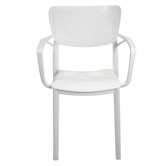 Sedia da Giardino 54,5x53xh84 cm in Polipropilene Alezio Bianco