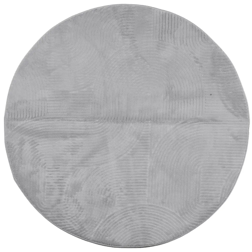 Tappeto IZA a Pelo Corto con Aspetto Scandinavo Grigio Ã˜ 80 cmcod mxl 87446
