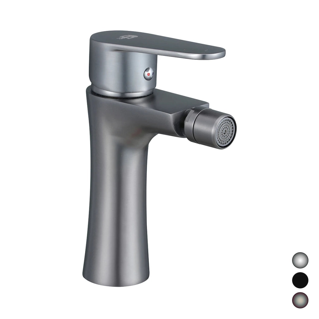 Miscelatore monocomando bidet DH Nichel Nero Spazzolato