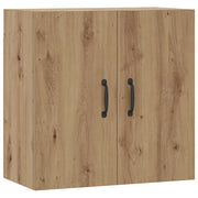 Mobile contenitore a parete pratico 60 x 31 x 60 cm finitura artigianale in legno di rovere composito 02_0051026