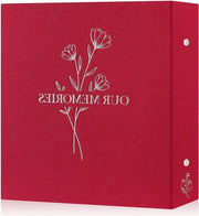 Album fotografico in lino - per 600 foto - rosso - 10 x 15 cm