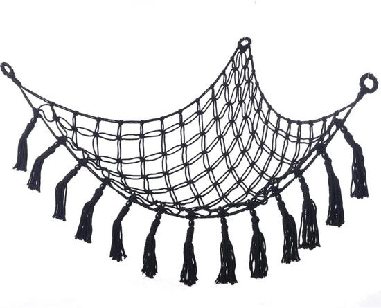 Hangmat per Organizzazione e Stoccaggio di Giochi per Bambini - Nero - 100x100x120cm