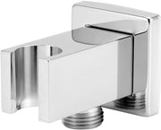 Verchroomde slangaansluiting con maniglia per doccia, G1/2", con supporto per doccia universale, facile da installare