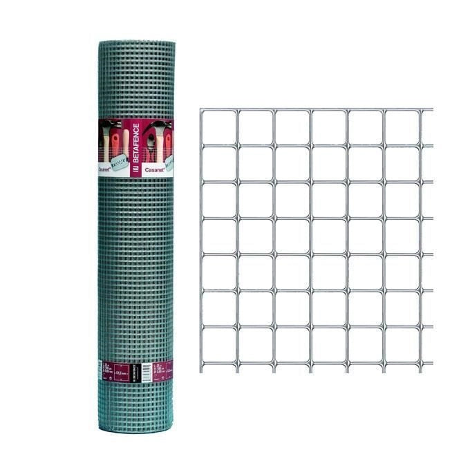 Betafence GTFA-OFOK-00523K150xG150 Casanet Rete elettrosaldata in acciaio zincato 12,7x12,7 mm filo 1,00 mm altezza 1020 mm rotolo da 25 m colore Acciaio