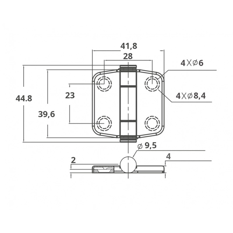 CERNIERA INOX 316 CON COPERTURA