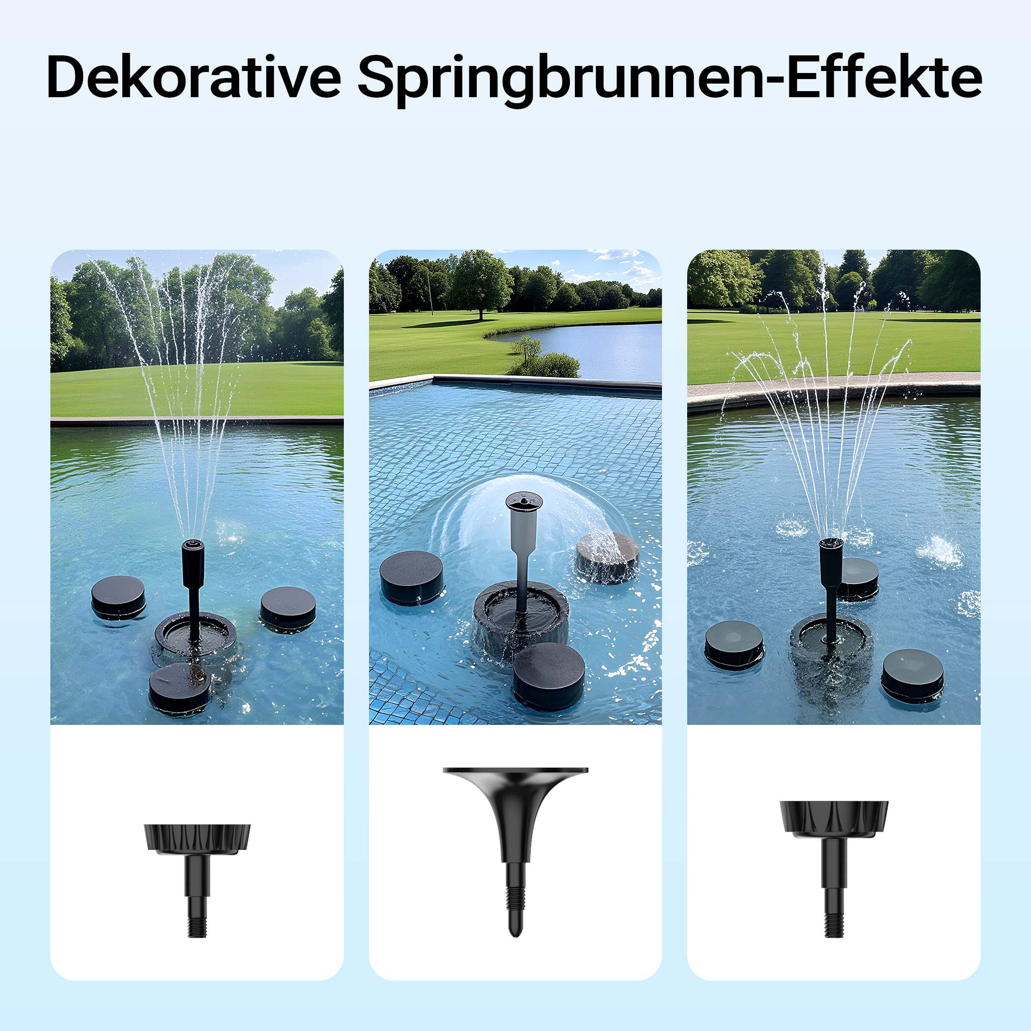 Skimmer galleggiante CSP-250 per laghetto, Pompa 2500l/h 45W e Fontana