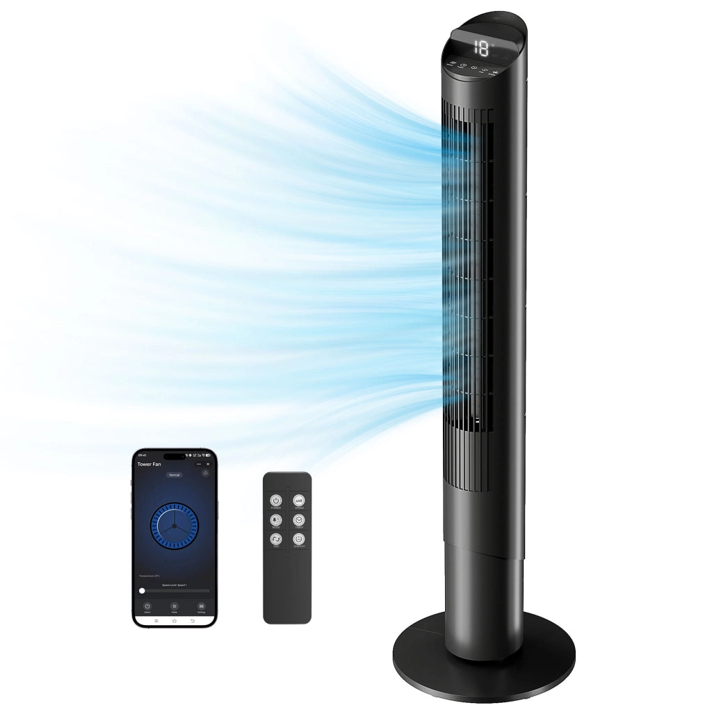 Ventilatore da terra con telecomando e WiFi ¨C zephmum ¨C 116 cm 6 velocita 4 modalita
