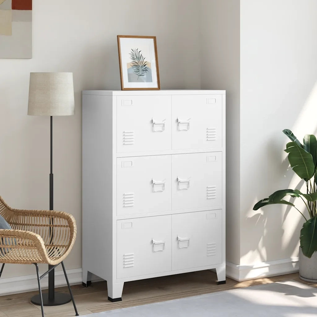 Armadio Classificatore Industriale Bianco 75x40x115 cm Metallo 339629