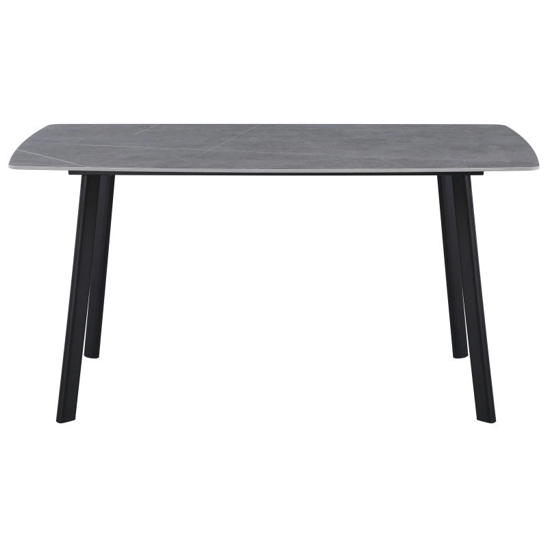 Tavolo Quincy Dimensione 150x85x75 Top In Ceramica Amica Grigio Opaco