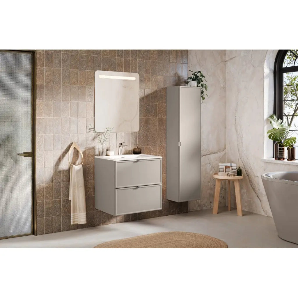 Colonna da bagno BRAZZA – 1 porta – Colore marrone congo – 140 cm – Da appendere