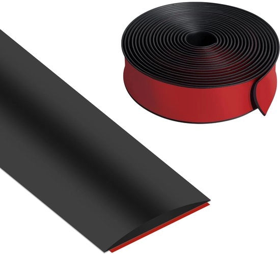 Profilo di pavimento - Striscia di transizione - Pavimentazione - Autoadesivo - 5 cm x 6 m - Nero