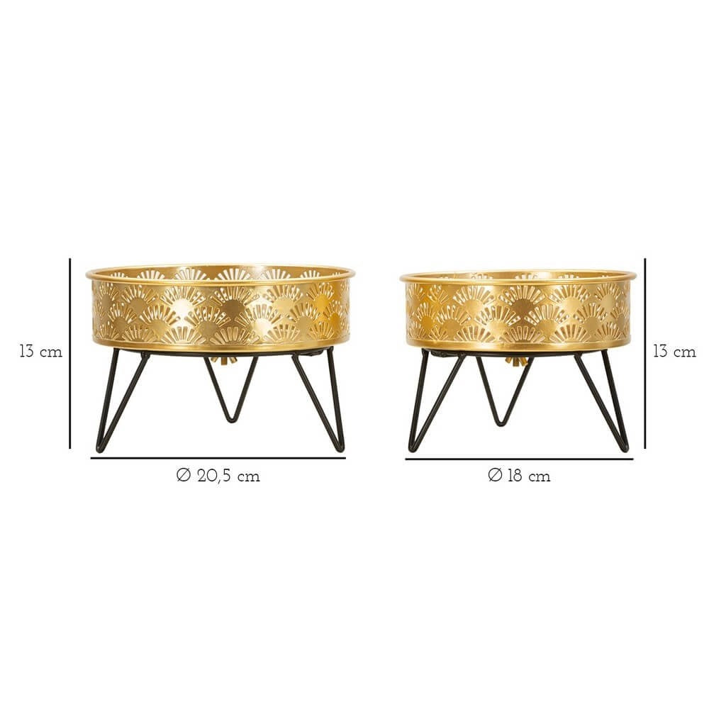 Coppia Vasi Ceramica cm Ø 20,5X13 - 18X13 - ZANNYOPPIA