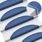 Tappetini per scale 10 pz 56x17x3 cm blu semicircolari 149749