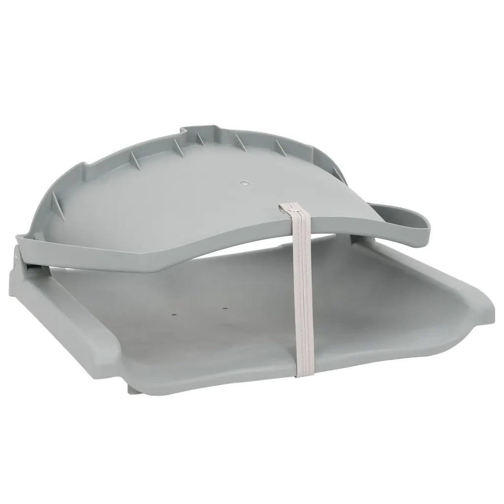 Set Sedile Barca Pieghevole 2pz Senza Cuscino Grigio 48x51x41cm
