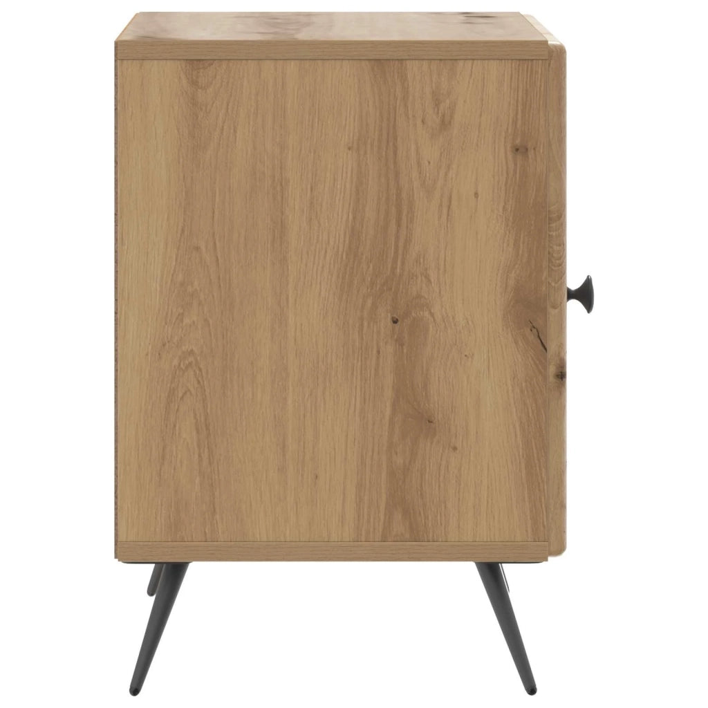 Comodino | Armadio da Notte | Mobiletto da notte Rovere Artigianale 43 x 34,5 x 50 cm