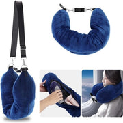 Supporto per bagaglio - Accessori per viaggio - Articoli per 5 giorni - Cuscino da viaggio trasformabile multifunzionale - Rimovibile - Cappuccio morbido multifunzionale - Cuscino morbido - Blu