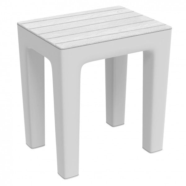 SGABELLO WOODY 38X29XH41CM BIANCO EFFETTO LEGNO