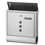 Cassetta Porta Posta Acciaio Antiruggine 37x33.5x10 cm 2 Chiavi Porta Giornale