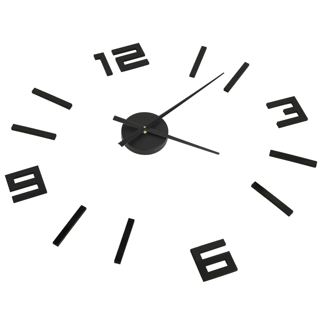 Orologio da Parete 3D Design Moderno Nero 100 cm XXL 325156