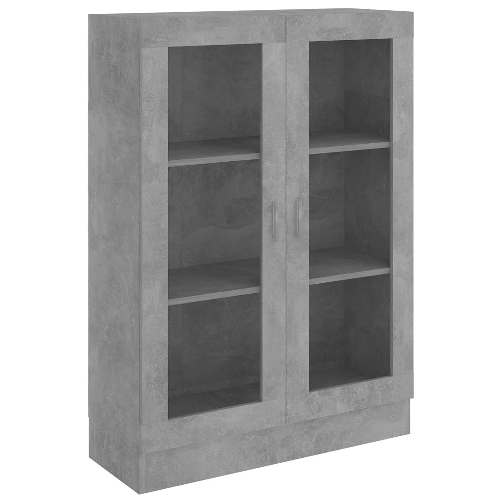 Armadietto Vetrina Grigio Cemento 82,5x30,5x115 cm Multistrato CFW8499560