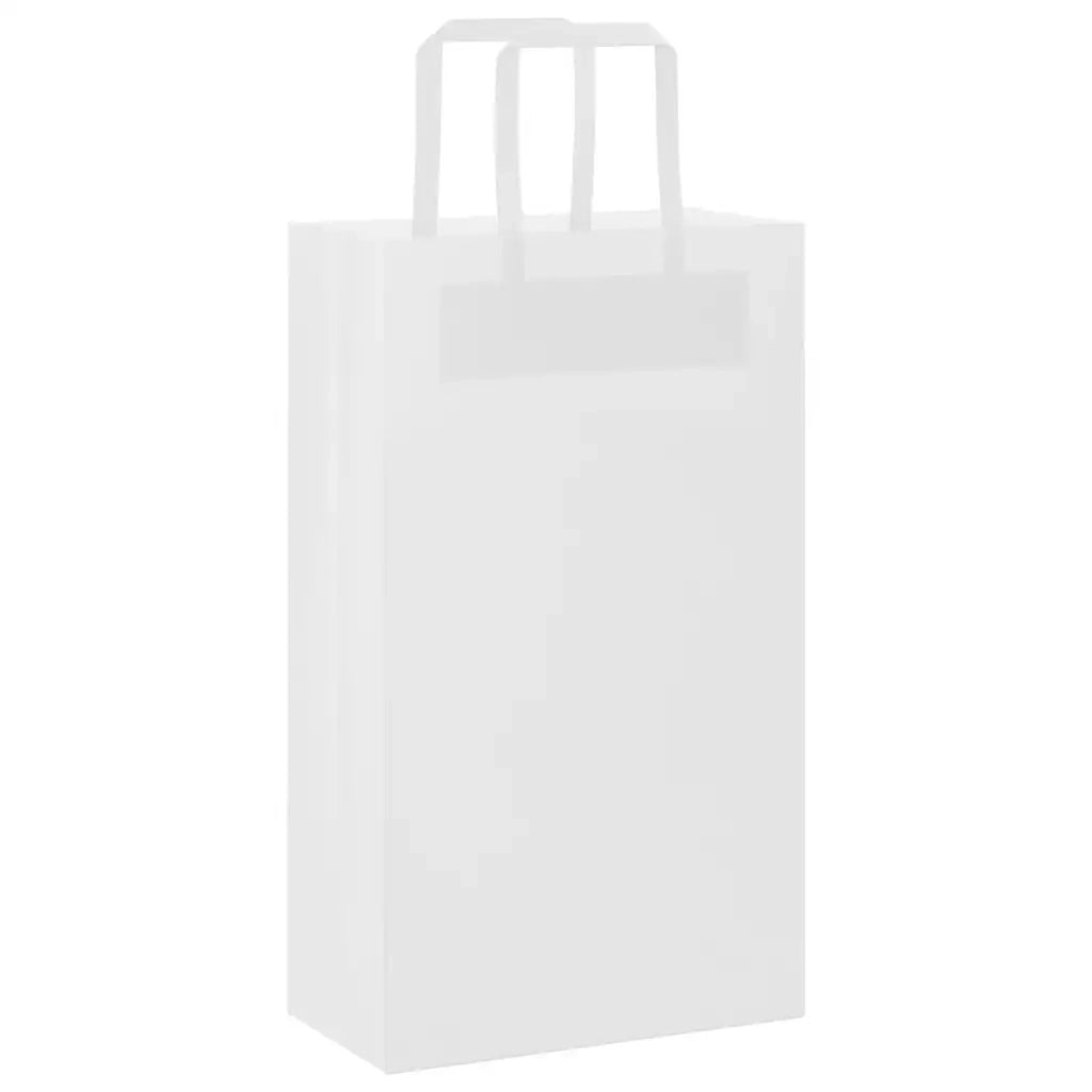Sacchetti di Carta 250 pz con Manici Bianchi 21x11x36 cm 4101841