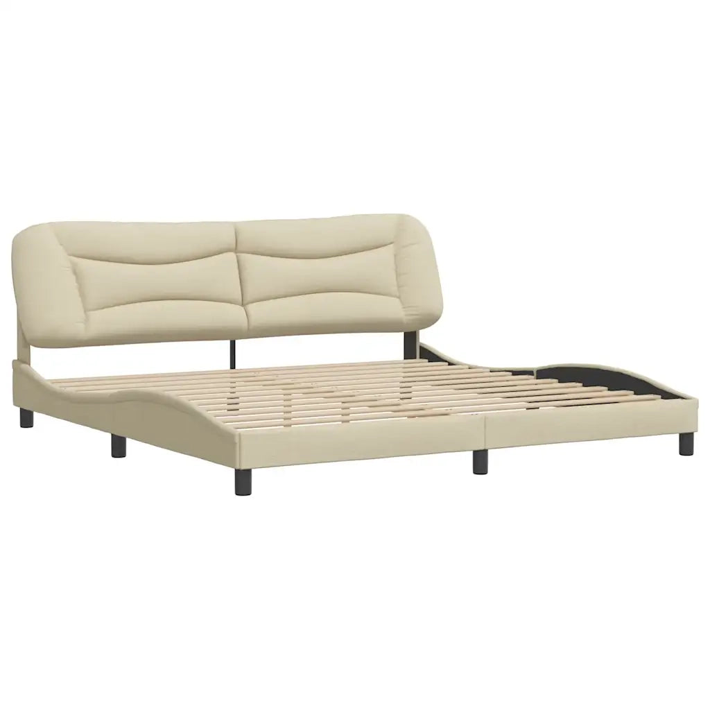 Giroletto senza Materasso Crema 200x200 cm in Tessuto