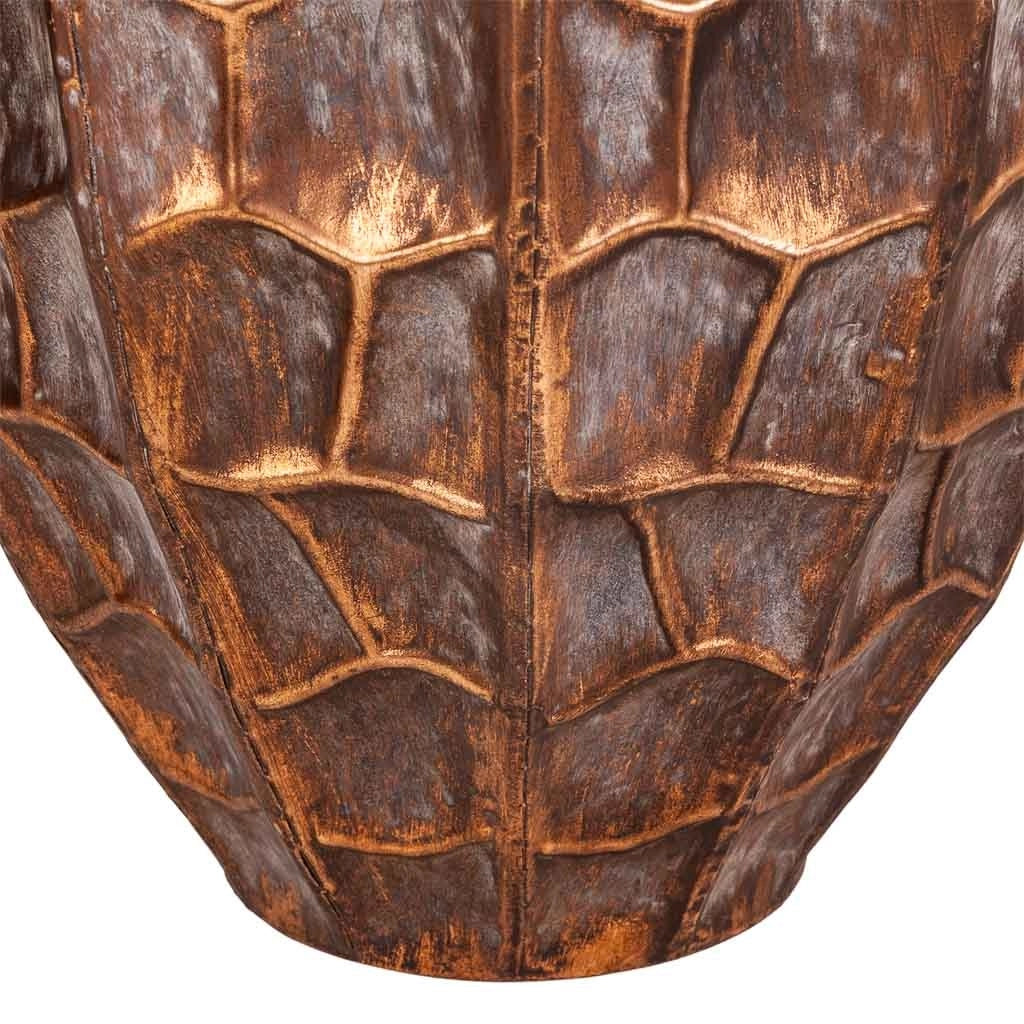 Fioriera in metallo dorato 33x33x35h