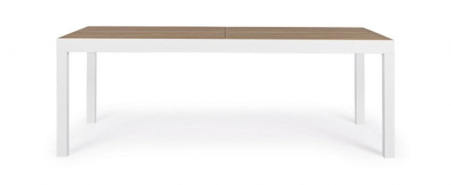 Tavolo Allungabile Elias 200-300x95 cm Bianco in Alluminio