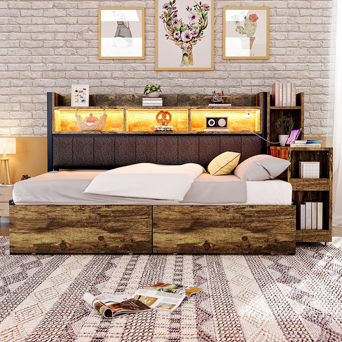 Divano letto ferro 90x200cm?- Xylo - LED scrivania legno