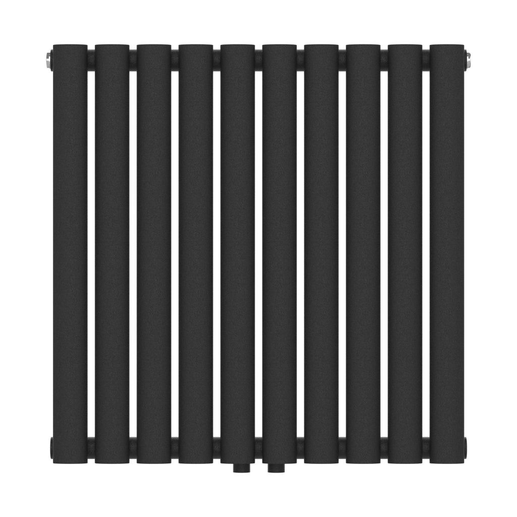 Termosifone Nore ad Acqua Calda Pannello Singolo con Elementi Tubolari 60 x 60 cm Nero [neu.haus]