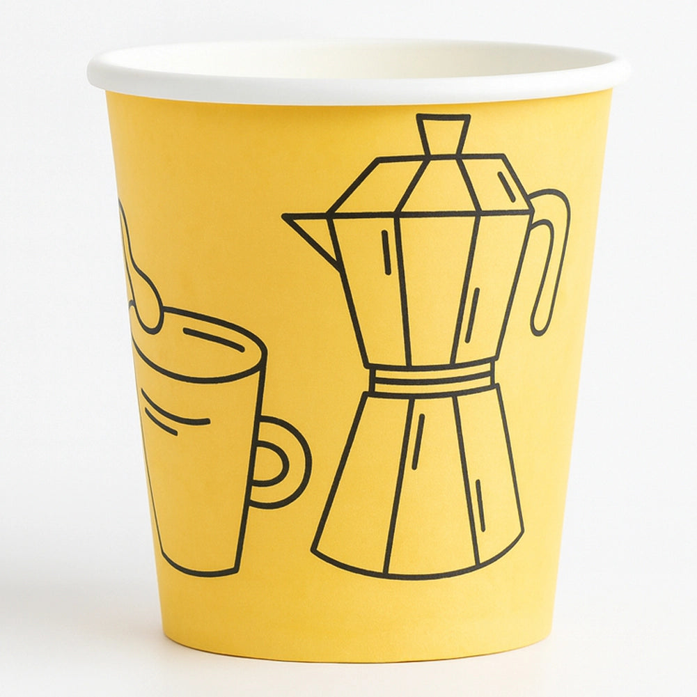 1000 Bicchierini da Caffè Monouso Decoro Moka Bicchieri 75ml Usa e Getta