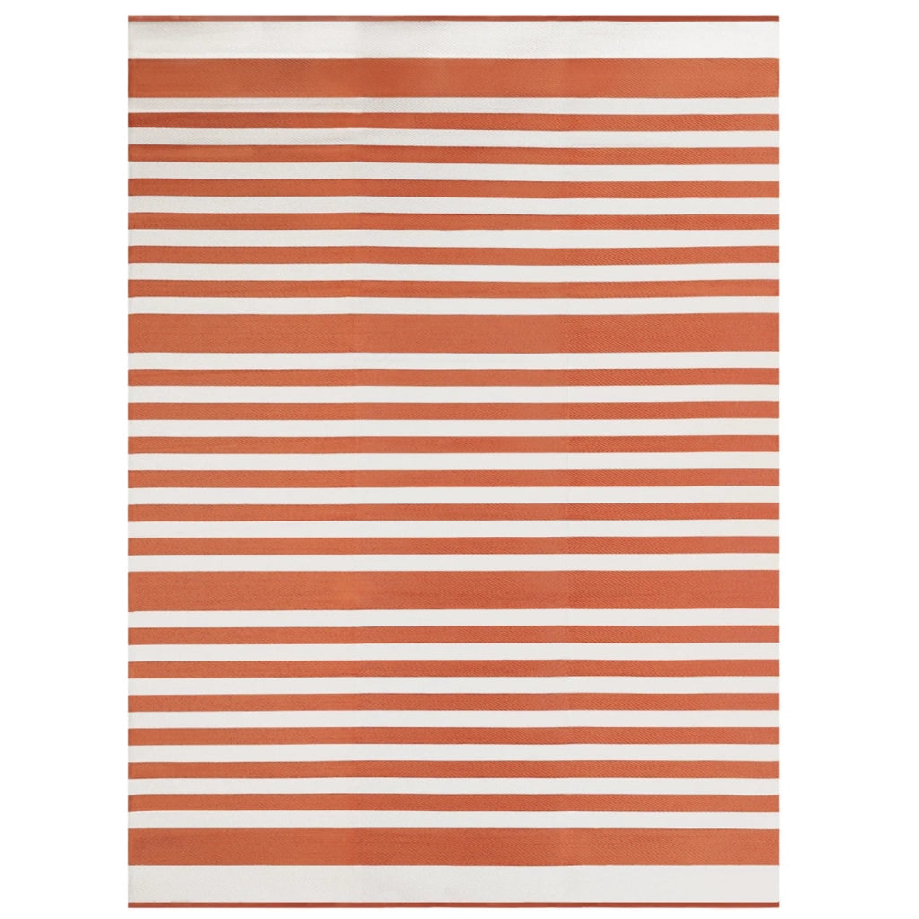 IDMarket - Tappeto per esterni RAYURES terracotta 270 x 370 CM