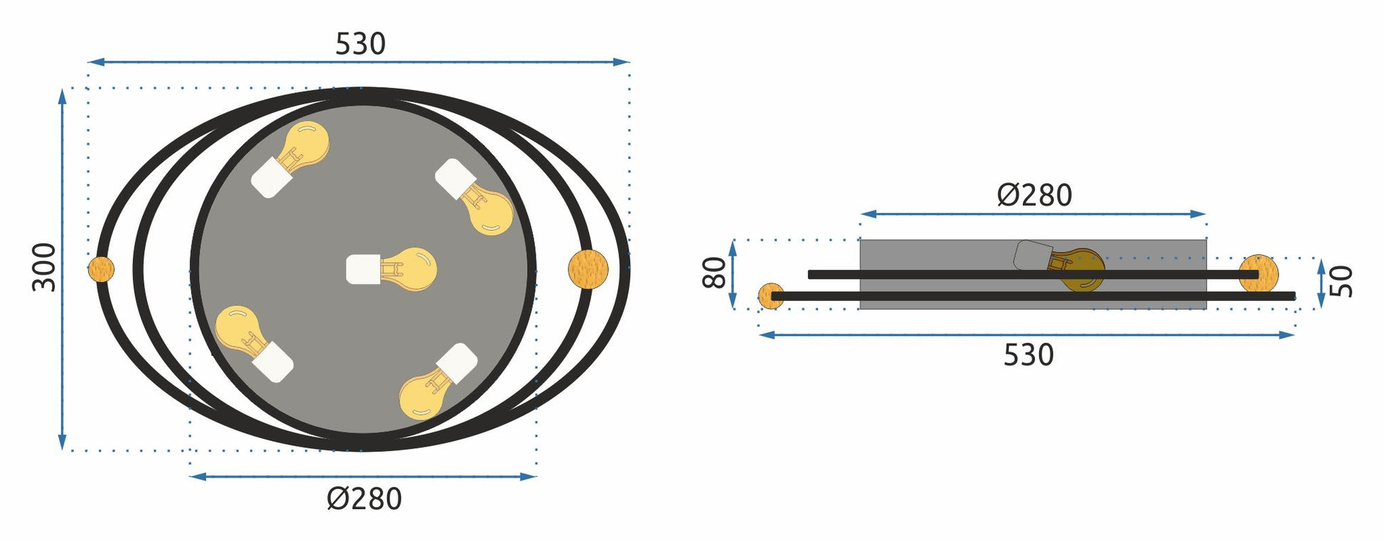 Lampada Plafoniere 5galaxy White App869-c