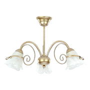Lampadario sospensione Luminex Kokarda 3xE14 oro vetro