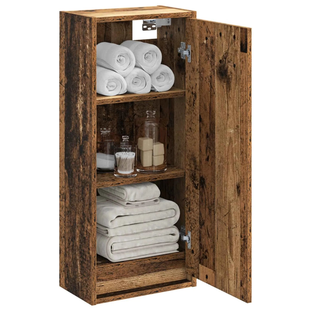 Mobile lavabo da parete Legno antico 35 x 20 x 81 cm