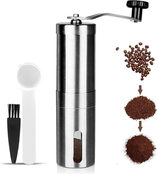 Molitore a mano Molitore portatile per caffè molitore manuale per caffè con manico regolabile - molitore con cucchiaio - per uso domestico e viaggio