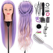 Capigliatrice Professionale 26-28 Pollici 50% Echt Capelli Stiling Head con Set Accessori + Tappo di Sedia Gratuito