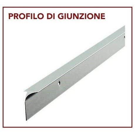 PROFILO DI GIUNZIONE IN ALLUMINIO 4X64CM PER TOP 2
