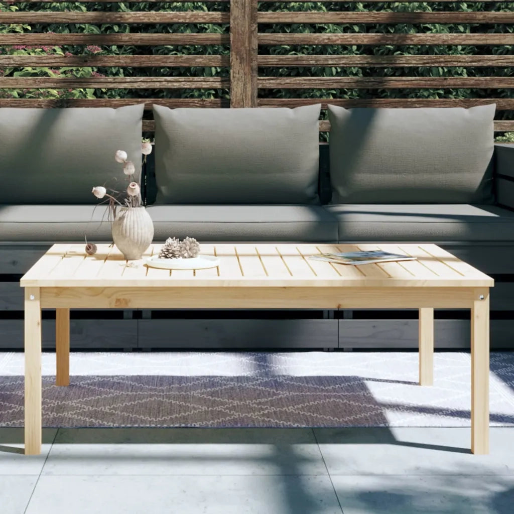 Tavolo da Giardino 121x82,5x45 cm in Legno Massello di Pino 824127
